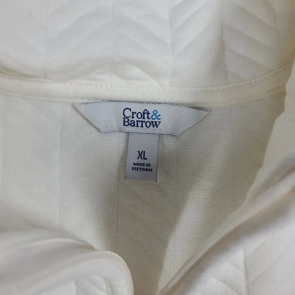 Croft & Barrow quilted knit jacket women's Size XL preppy cozycore quiet luxury